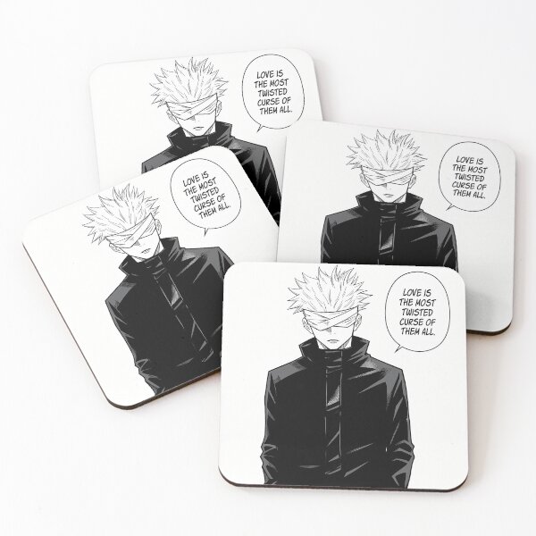 Item preview, Love Is The Most Twisted Curse Anime Manga Quote Blindfolded Sorcerer Art designed and sold by MugenAnime.