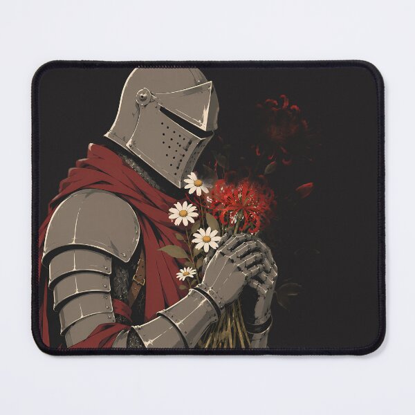 Item preview, Medieval knight with a bouquet of spider lilies and daisies designed and sold by TommyDraws-5-.