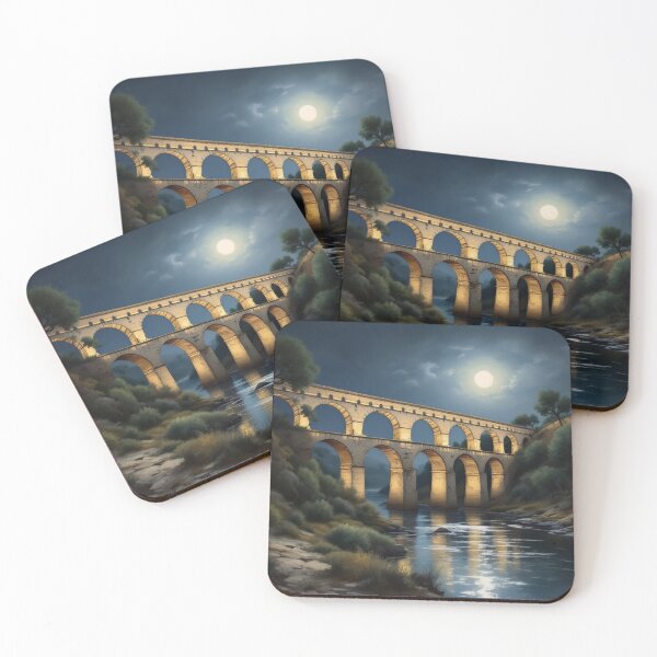 Item preview, Pont du Gard under the moon designed and sold by jefboutique6150.