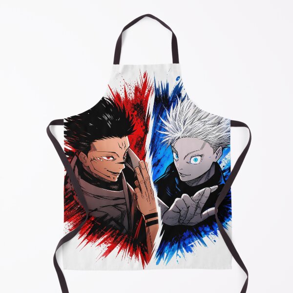 Item preview, Red vs Blue Sorcerer Duel Anime Split Portrait Ink Splash Art designed and sold by MugenAnime.