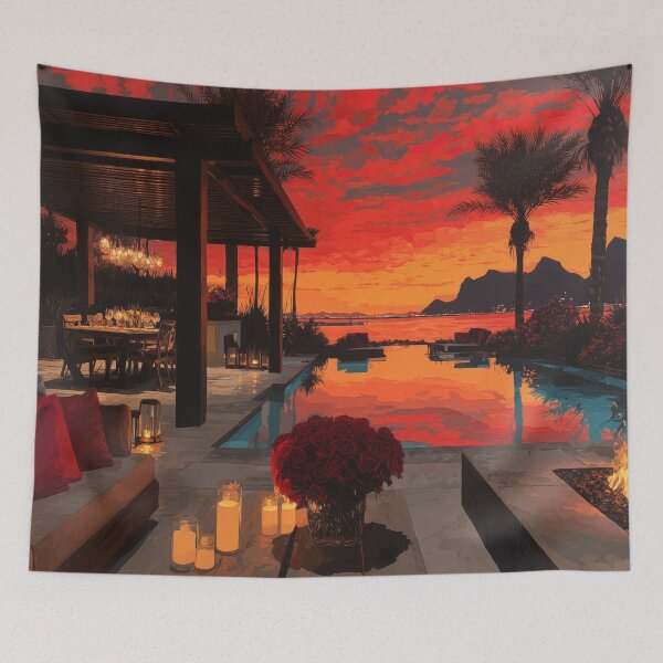 Item preview, Outdoor Terrace At Sunset designed and sold by Rtymer.