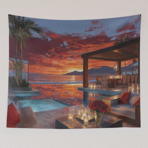 Item preview, Outdoor Terrace At Sunset designed and sold by Rtymer.