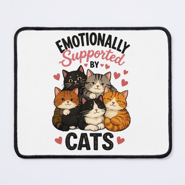 Item preview, Emotionally Supported by Cats | Cute Cat Lover designed and sold by Spark Cottage.