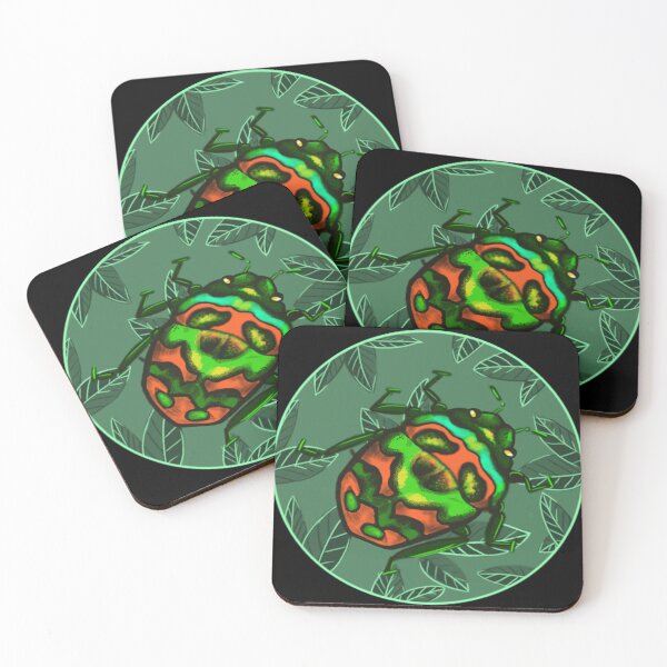 Item preview, Green Orange Shield Bug designed and sold by Snaila466.
