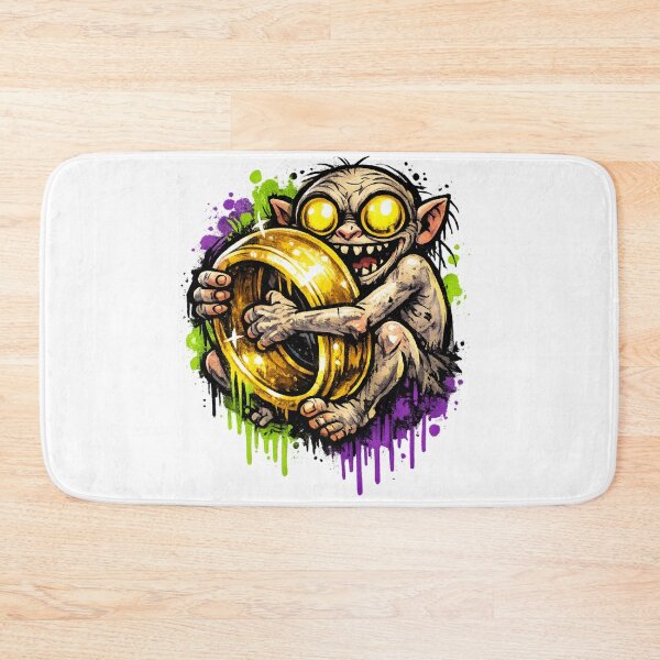 Item preview, Cute Greedy Cave Goblin – Fantasy Treasure Monster Sticker designed and sold by AlexLineArt.
