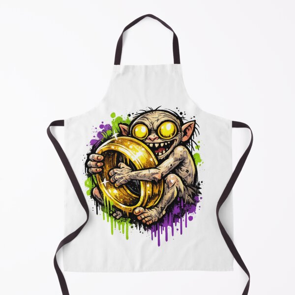 Item preview, Cute Greedy Cave Goblin – Fantasy Treasure Monster Sticker designed and sold by AlexLineArt.
