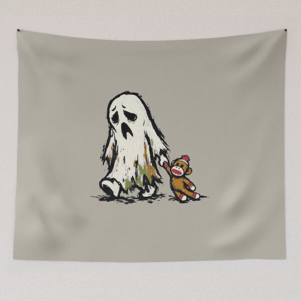 Item preview, Funny Monster Ghost Bedtime Sock Monkey Stuffie designed and sold by TackyTime.