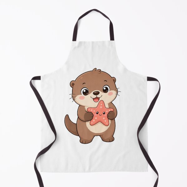 Item preview, Cute Otter Holding Starfish Kawaii Cartoon Beach Design designed and sold by Seculinator.