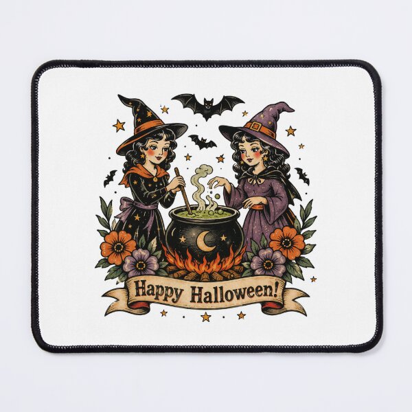 Item preview, Cute Vintage Halloween Witches Brewing Potion | Retro Witchcore Autumn Graphic Shirt designed and sold by Anastasiia Yurevych.