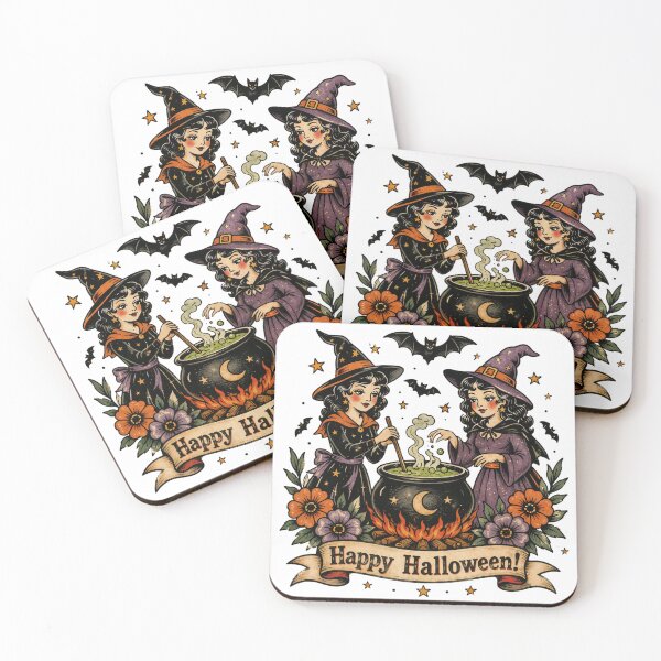 Item preview, Cute Vintage Halloween Witches Brewing Potion | Retro Witchcore Autumn Graphic Shirt designed and sold by Anastasiia Yurevych.