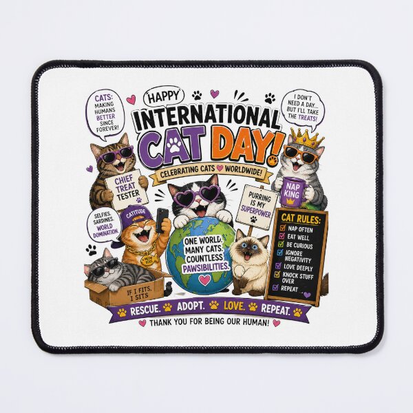 Item preview, National Cat Day designed and sold by LewpyG.