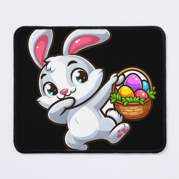 Item preview, Cute Cartoon Easter Bunny with Egg Basket designed and sold by Creatby7030.