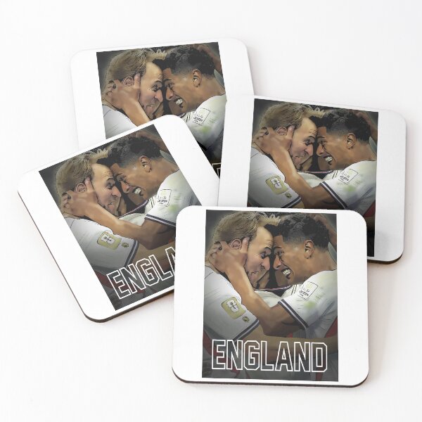 Item preview, England Football Celebration Art Print – Harry Kane & Jude Bellingham Inspired Illustration designed and sold by GrizzlyCollective.