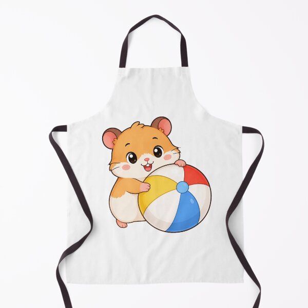 Item preview, Cute Hamster Hugging Beach Ball Kawaii Cartoon Summer Design designed and sold by Seculinator.