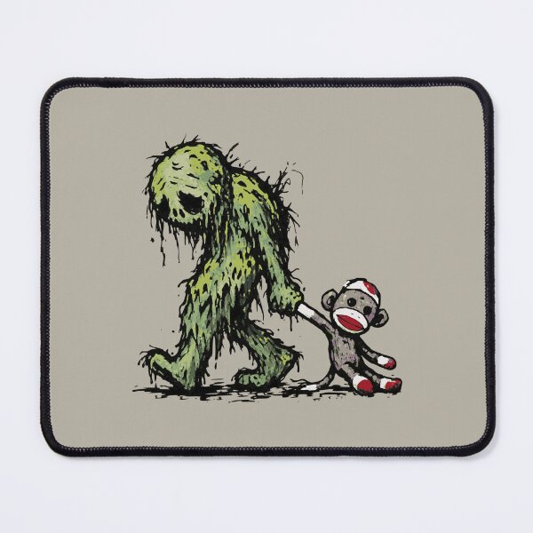 Item preview, Funny Cryptid Swamp Creature Bedtime Sock Monkey Stuffie designed and sold by TackyTime.
