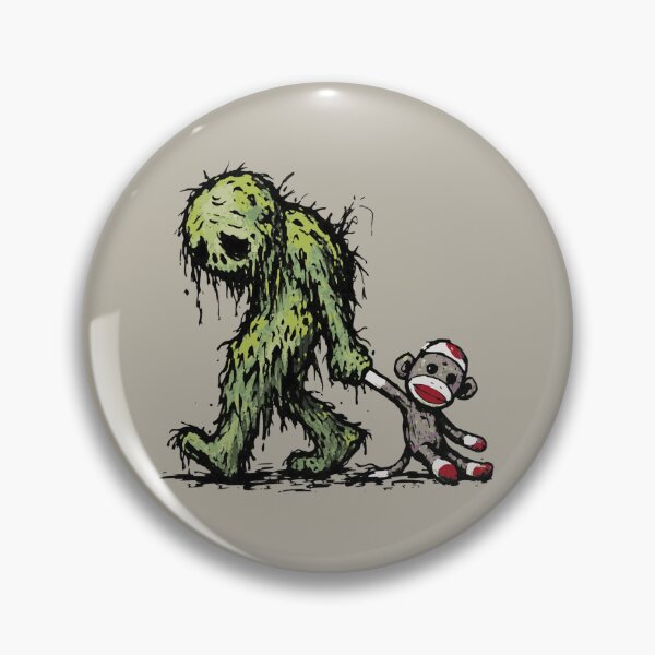 Item preview, Funny Cryptid Swamp Creature Bedtime Sock Monkey Stuffie designed and sold by TackyTime.