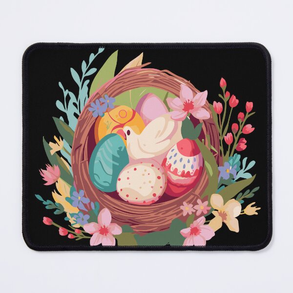 Item preview, Spring Floral Nest with Easter Eggs and White Dove designed and sold by Creatby7030.