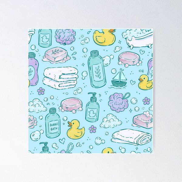 Item preview, Watercolor Bathtime Bubbles designed and sold by PipermintPress.