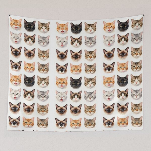 Item preview, Cat Faces Collection | Cute Watercolor Cat Portraits designed and sold by BCapybara.