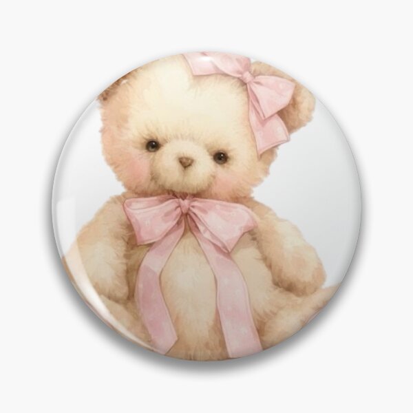 Item preview, Cute teddy bear with pink bows designed and sold by SamimShop555.
