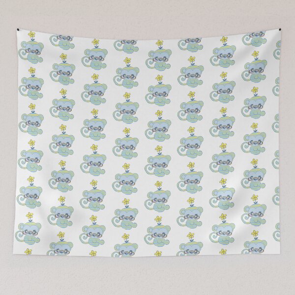 Item preview, yellow and blue monkey designed and sold by Zoë Witherspoon.