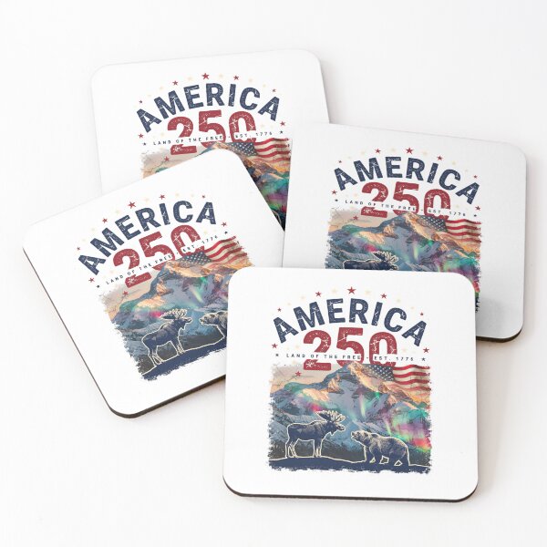 Item preview, America 250 Alaska Vintage Badge Moose Bear Mountain Patriotic Est 1776 Design v1 designed and sold by DarylWelsh2024.