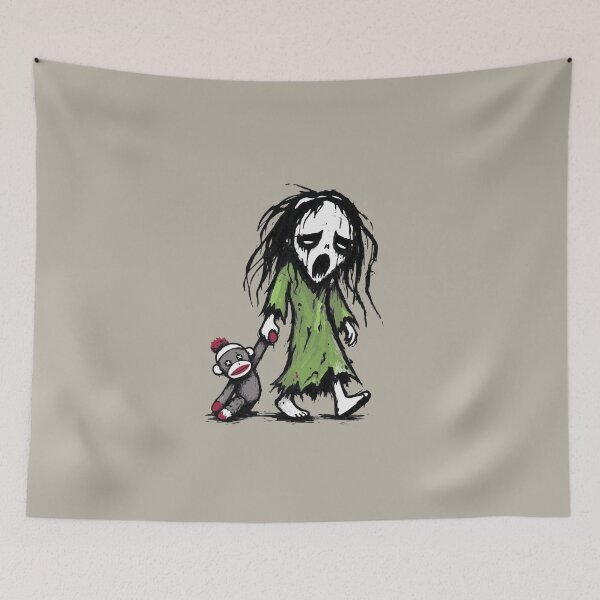 Item preview, Funny Monster Banshee Creature Bedtime Sock Monkey Stuffie designed and sold by TackyTime.