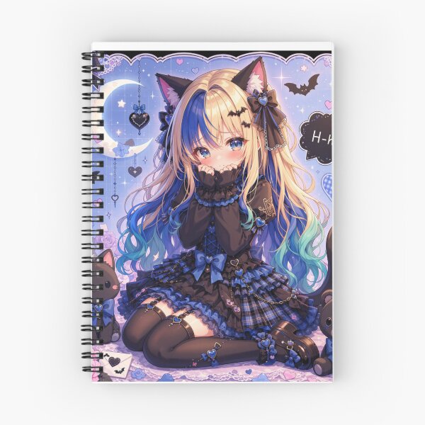 Item preview, H-Hi… – Shy Gothic Neko Girl Aelyra Blue Moon Aesthetic designed and sold by Revyra.