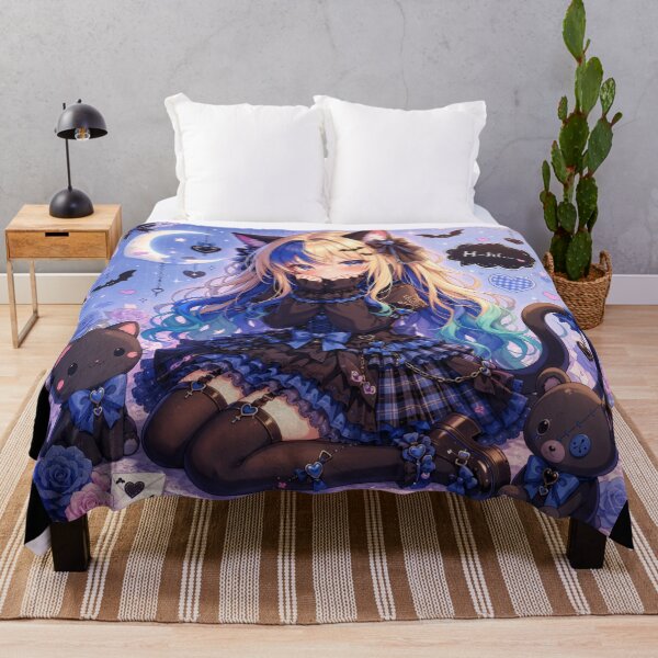 Item preview, H-Hi… – Shy Gothic Neko Girl Aelyra Blue Moon Aesthetic designed and sold by Revyra.