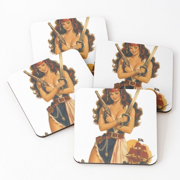 Item preview, Vintage Pirate Pin-Up Captain – Retro High Seas Adventure designed and sold by Cosplayvintage.