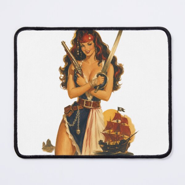 Item preview, Vintage Pirate Pin-Up Captain – Retro High Seas Adventure designed and sold by Cosplayvintage.