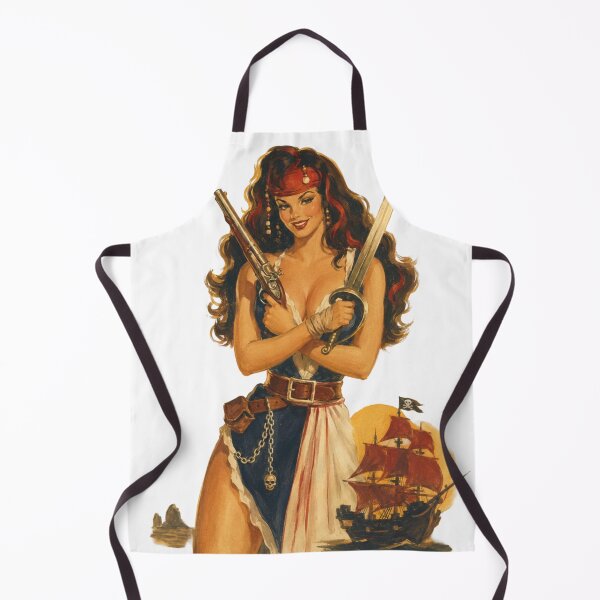 Item preview, Vintage Pirate Pin-Up Captain – Retro High Seas Adventure designed and sold by Cosplayvintage.