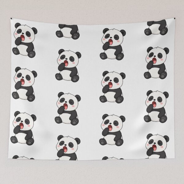 Item preview, Cute Sleepy Panda Yawning Kawaii Cartoon Cozy Design designed and sold by Seculinator.