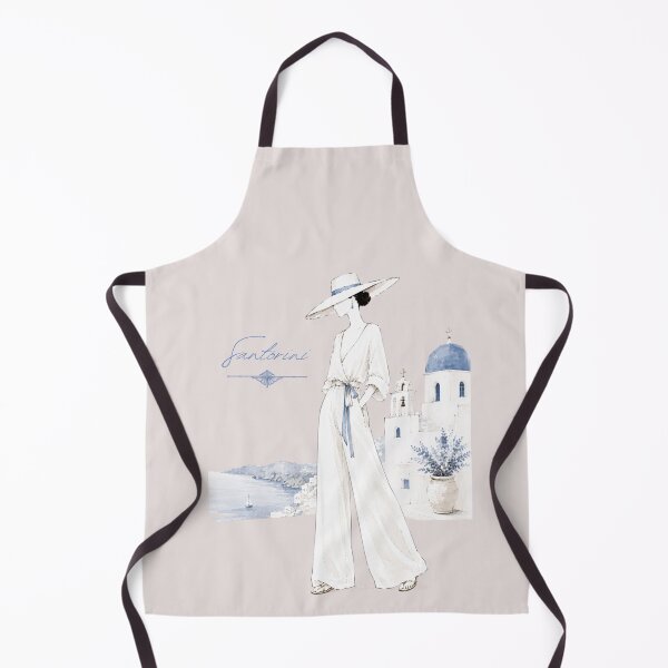 Item preview, Elegant fashion woman in Santorini – Luxury Fashion Art. designed and sold by NewtBoo.