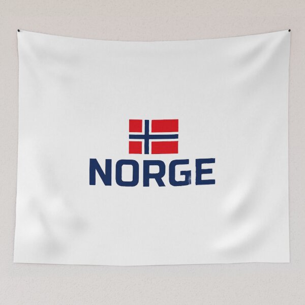 Item preview, Norway Flag Distressed Nordic Red White Blue Symbol designed and sold by gear-posters.