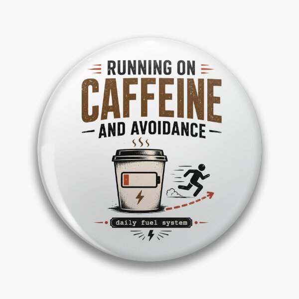 Item preview, Running On Caffeine And Avoidance Funny Relatable Design designed and sold by 404CLOTHINGG.