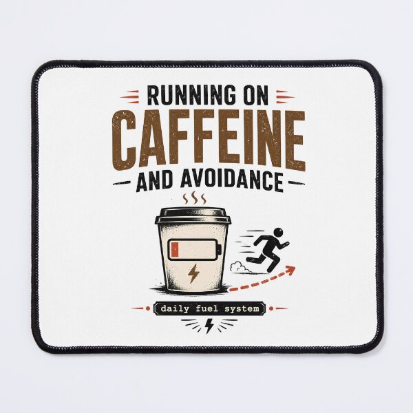Item preview, Running On Caffeine And Avoidance Funny Relatable Design designed and sold by 404CLOTHINGG.