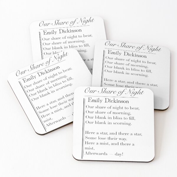Item preview,  Our Share of Night and Morning —MinimalistPoetry Art designed and sold by The Prose Atelier.