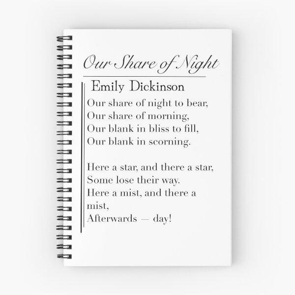 Item preview,  Our Share of Night and Morning —MinimalistPoetry Art designed and sold by The Prose Atelier.