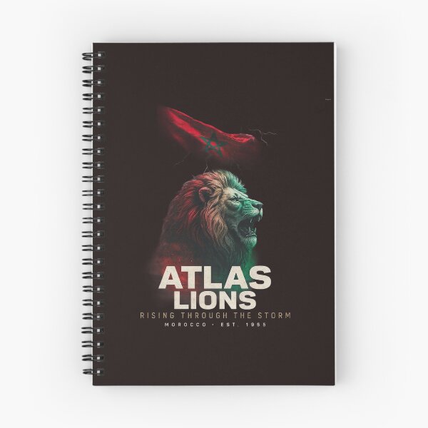 Item preview, Atlas Lions Morocco Football Roaring Lion Design - Rising Through The Storm designed and sold by Barkashow.