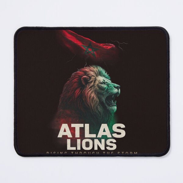 Item preview, Atlas Lions Morocco Football Roaring Lion Design - Rising Through The Storm designed and sold by Barkashow.