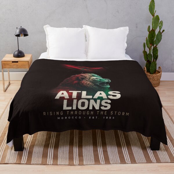 Item preview, Atlas Lions Morocco Football Roaring Lion Design - Rising Through The Storm designed and sold by Barkashow.