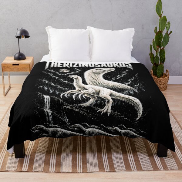 Item preview, Therizinosaurus Moonlight Dinosaur Art | Feathered Therizinosaurus Poster designed and sold by Syrupulse.