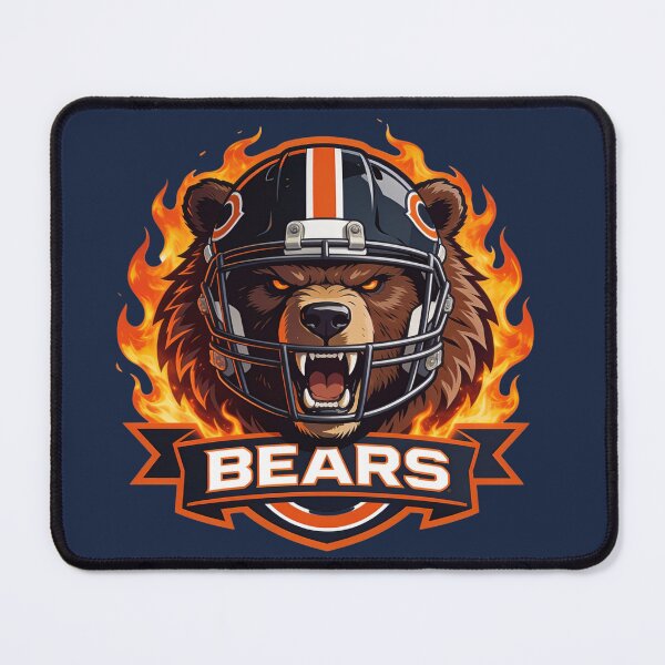 Item preview, Fierce Bear Football Mascot Flames designed and sold by TatyanaArt.