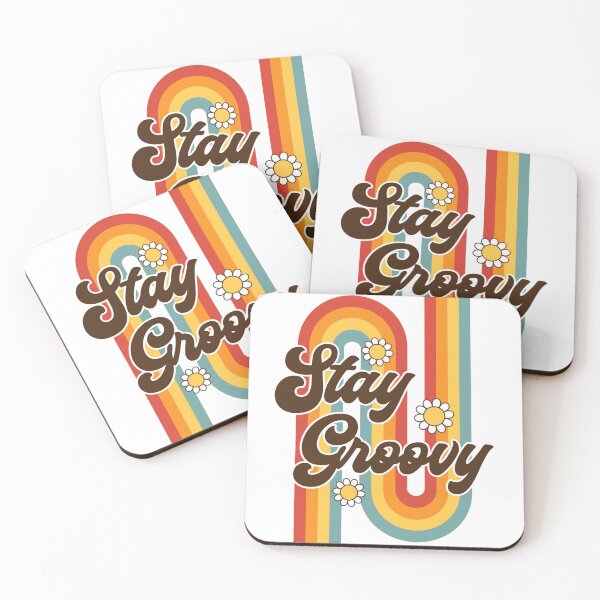 Item preview, Stay Groovy Retro Vintage Rainbow Daisy Design – 70s Aesthetic Positive Vibes designed and sold by hyper retro.