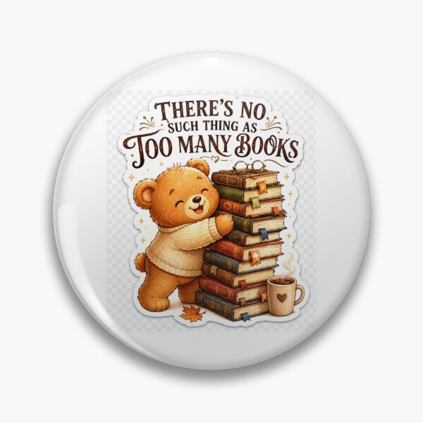 Item preview, There's No Such Thing As Too Many Books Sticker designed and sold by DreamTags Studio.