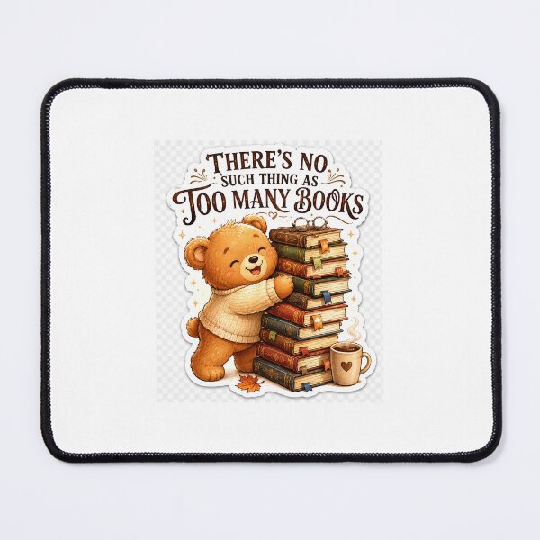 Item preview, There's No Such Thing As Too Many Books Sticker designed and sold by DreamTags Studio.