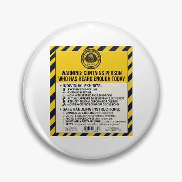 Item preview, Funny Warning Label Inappropriate Humor Sticker Design designed and sold by LunaMarkos.