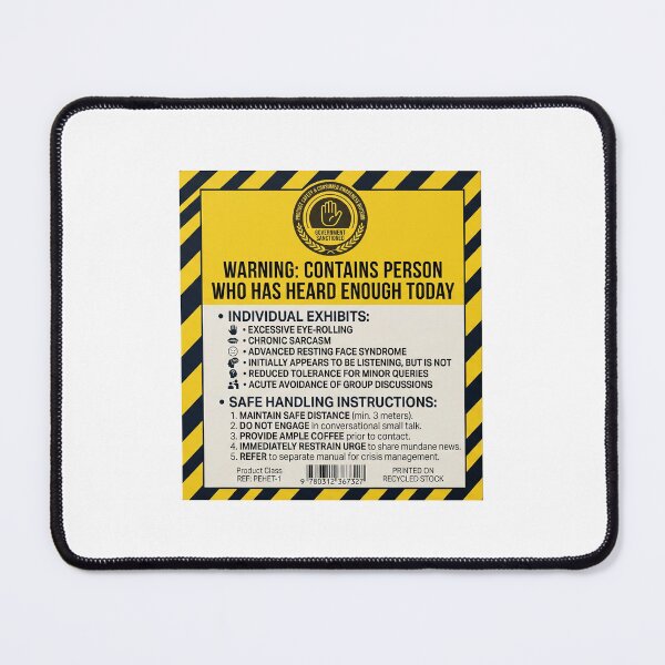 Item preview, Funny Warning Label Inappropriate Humor Sticker Design designed and sold by LunaMarkos.