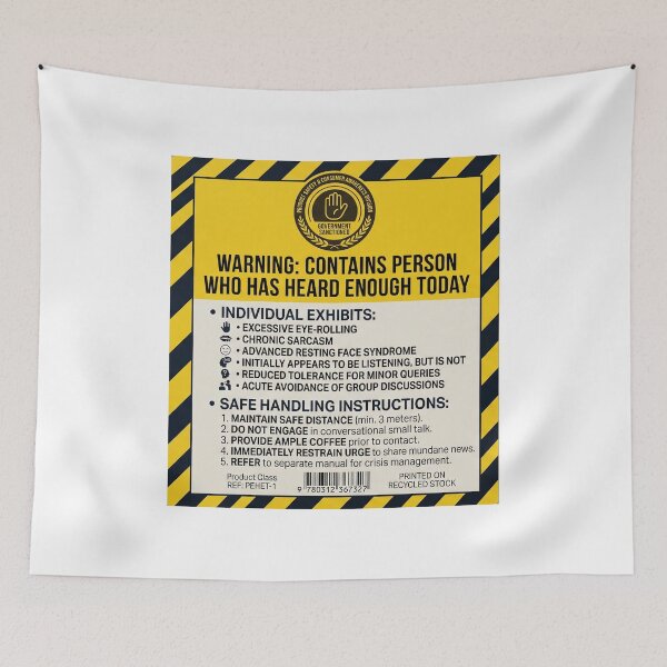 Item preview, Funny Warning Label Inappropriate Humor Sticker Design designed and sold by LunaMarkos.